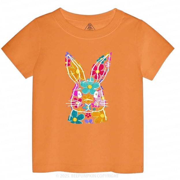 Bright Floral Bunny Easter Toddler&Kid's Tees Beepumpkin