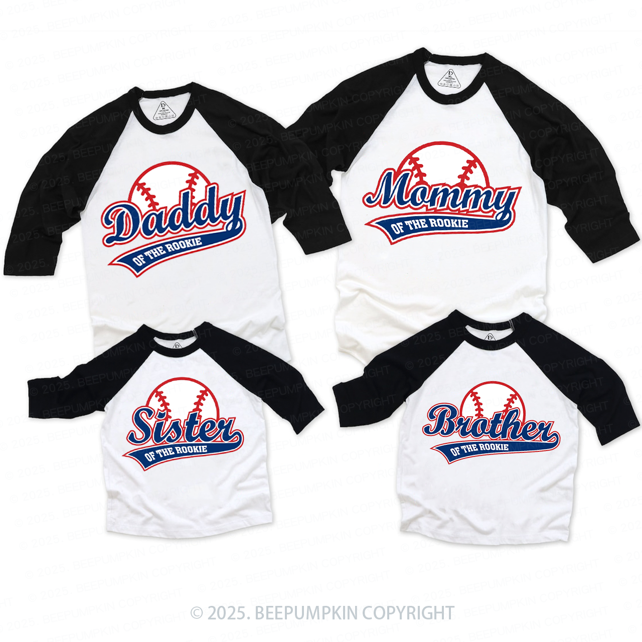 Personalized Rookie Of The Year Family Matching Raglan Sleeves T-Shirts Beepumpkin 