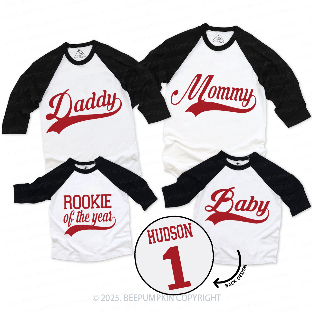 Personalized Rookie Of The Year Family Matching Raglan Sleeves T-Shirts Beepumpkin 2