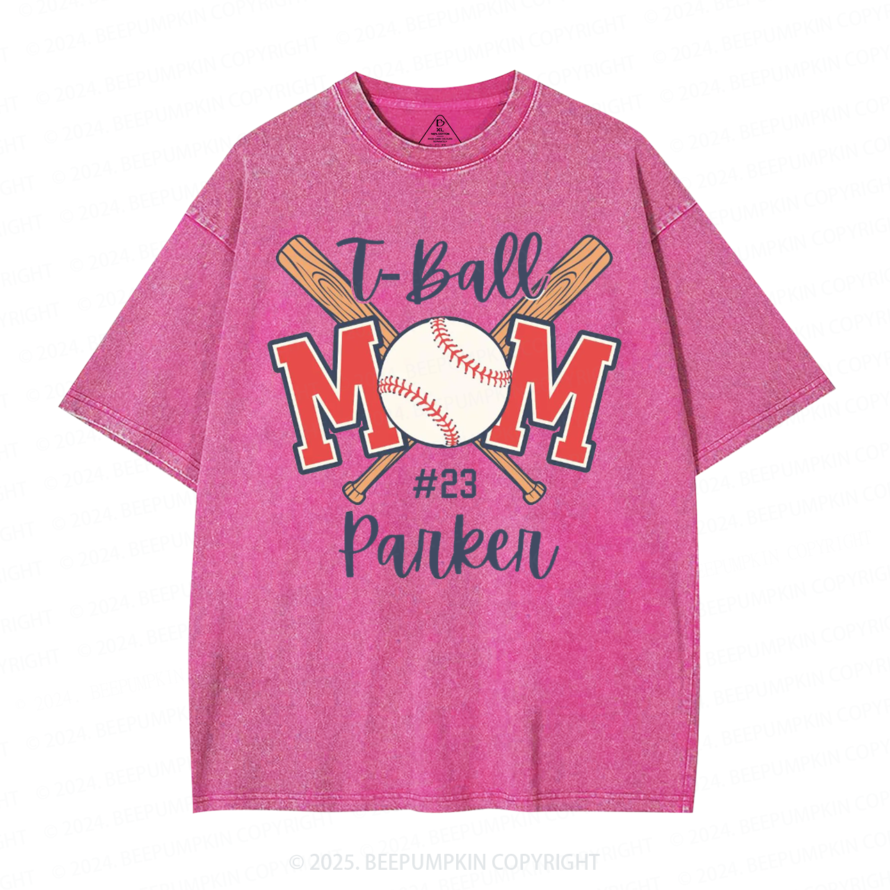 T-Ball Mom Washed T-Shirts