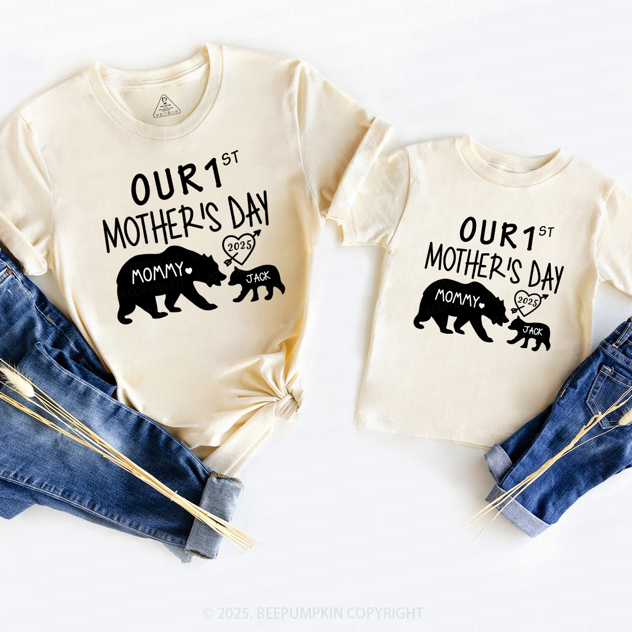 Personalized Our 1st Mother's Day Matching Tees For Mother's Day