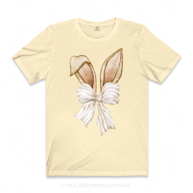 Coquette Bow Bunny Ears Easter  Mama T-Shirts