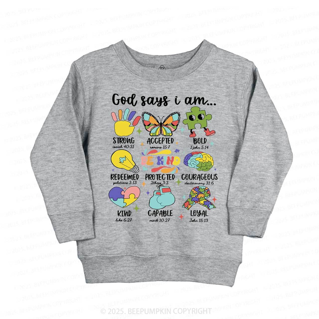 God Says I Am Kid's Sweatshirt