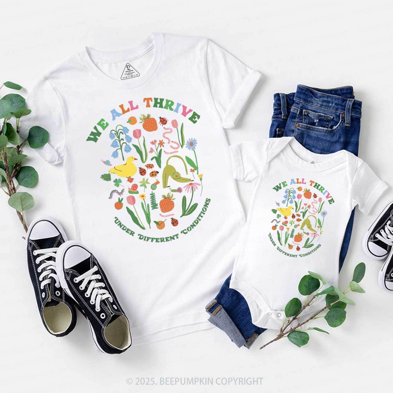 We All Thrive Family Matching Tees Beepumpkin