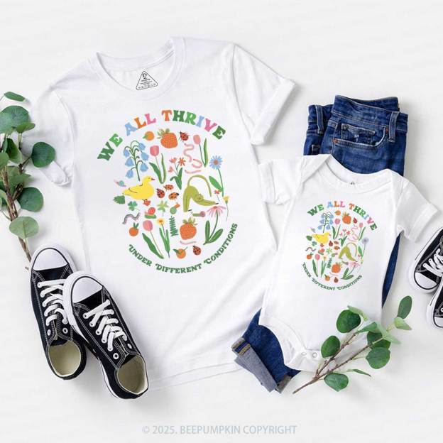 We All Thrive Family Matching Tees Beepumpkin