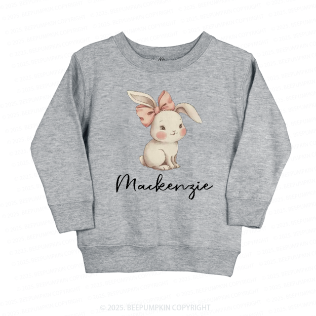 Personalized Name Easter Bunny Kid's Sweatshirt