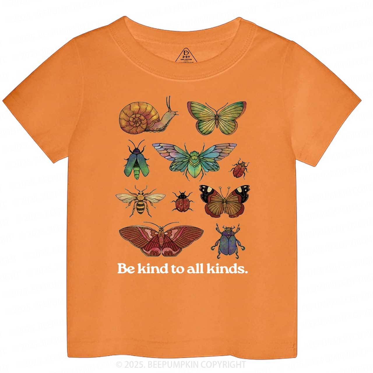 Be Kind To All Kinds Toddler&Kid's Tees Beepumpkin