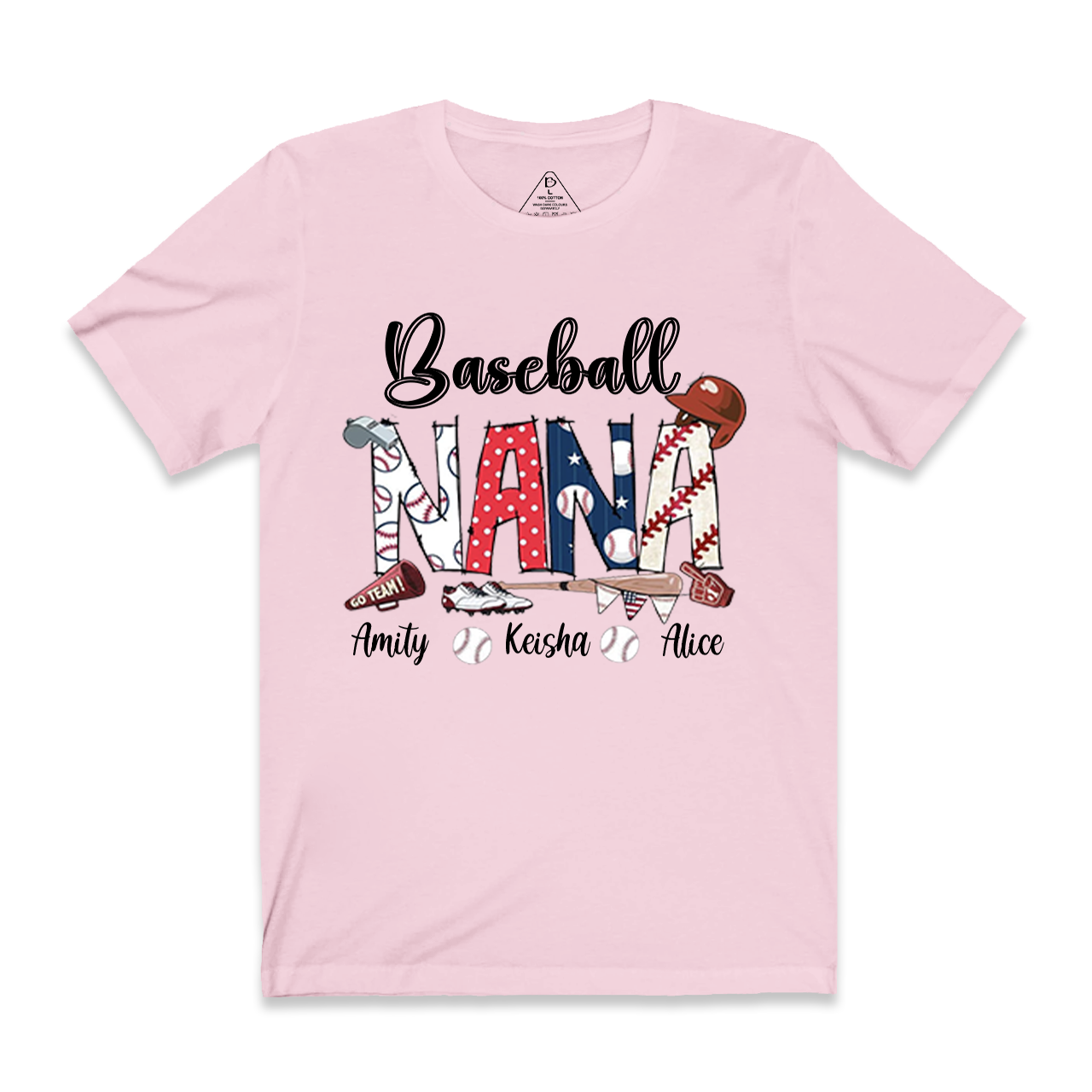 Personalized Kid‘s Names Baseball Grandma T-Shirts