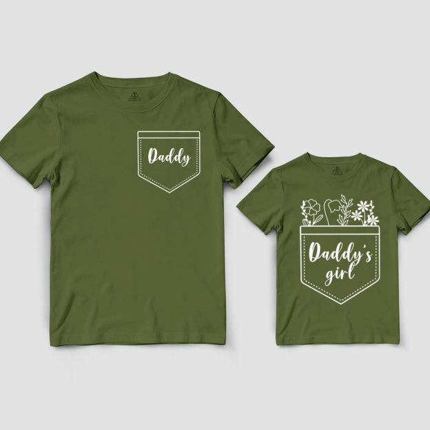 Daddy & Daddy's Girl With Florals Matching Dad and me Shirt