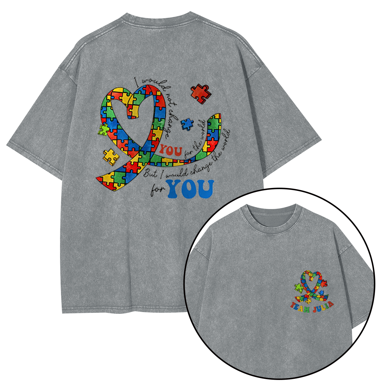 Autism Awareness Washed T-Shirts