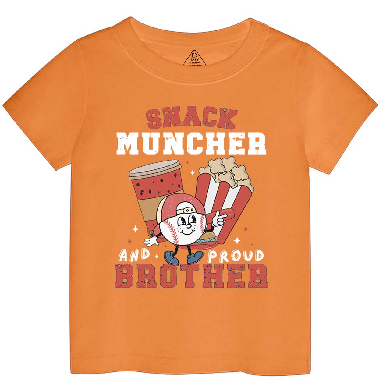 Personalized Snack Muncher Baseball Toddler&Kid's Tees Beepumpkin