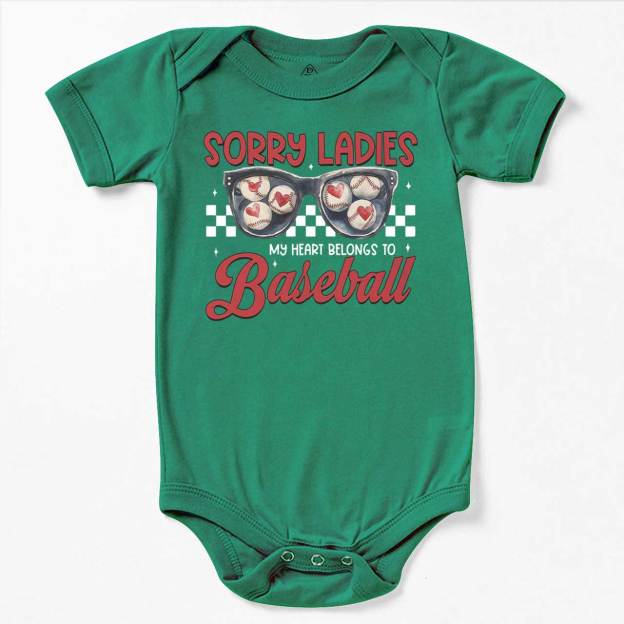 Sorry Ladies My Heart Belongs To Baseball Bodysuit Beepumpkin