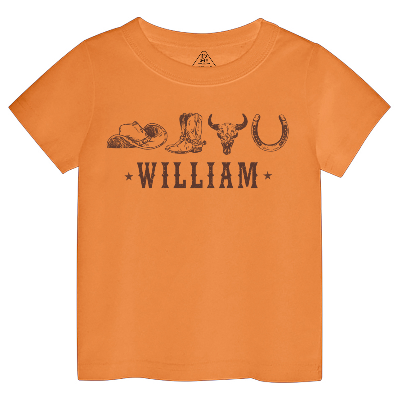 Personalized Western Toddler&Kid's Tees Beepumpkin