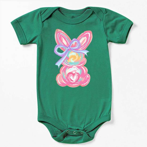 Brushstroke Bunny Easter Bodysuit Beepumpkin