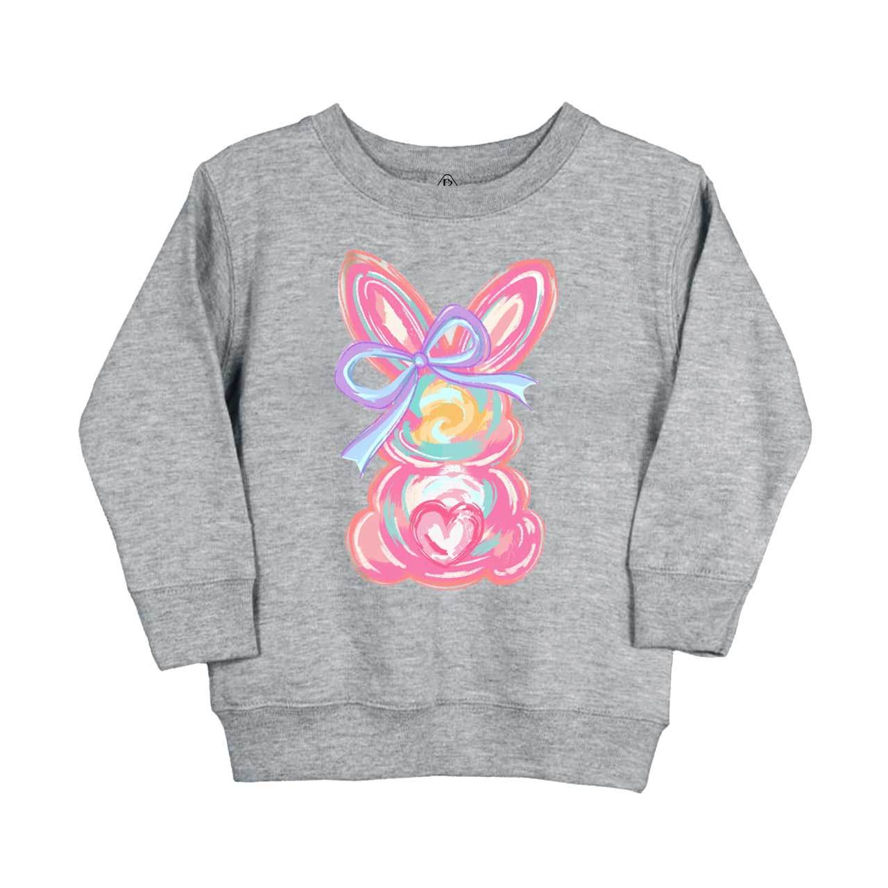 Brushstroke Bunny Easter Told Kid's Sweatshirt