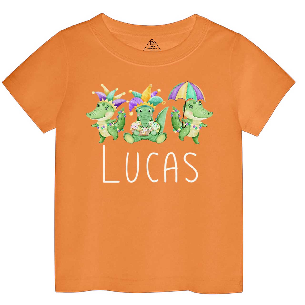 Personalized Mardi Gras Alligators Toddler&Kid's Tees Beepumpkin