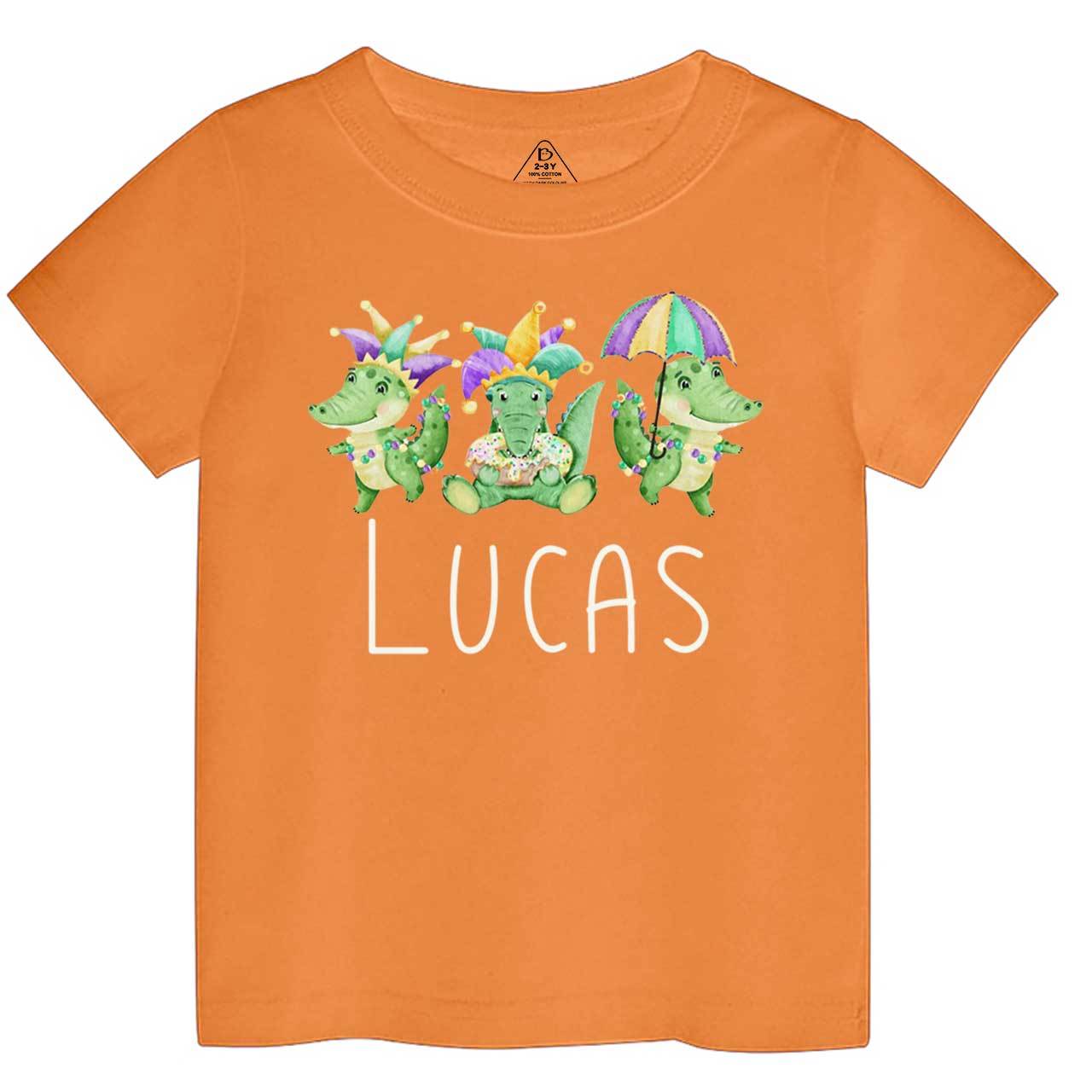 Personalized Mardi Gras Alligators Toddler&Kid's Tees Beepumpkin