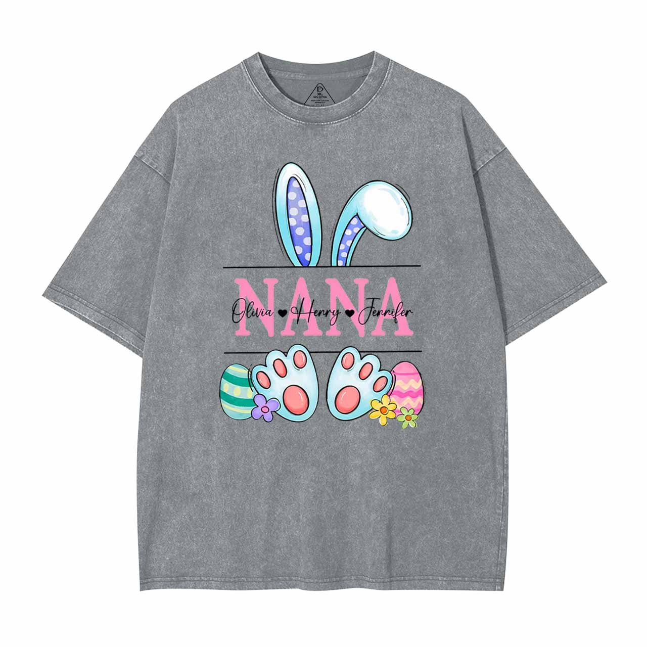 Personalized Name Nana Washed T-Shirts