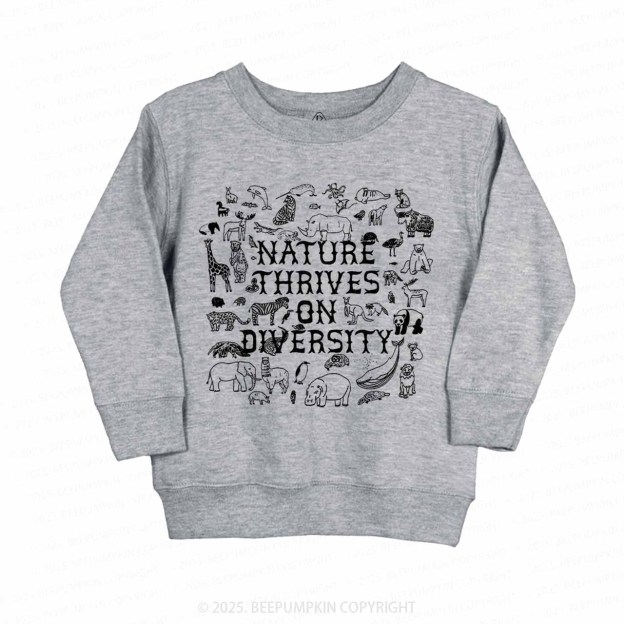 Nature Thrives On Divesity Kid's Sweatshirt