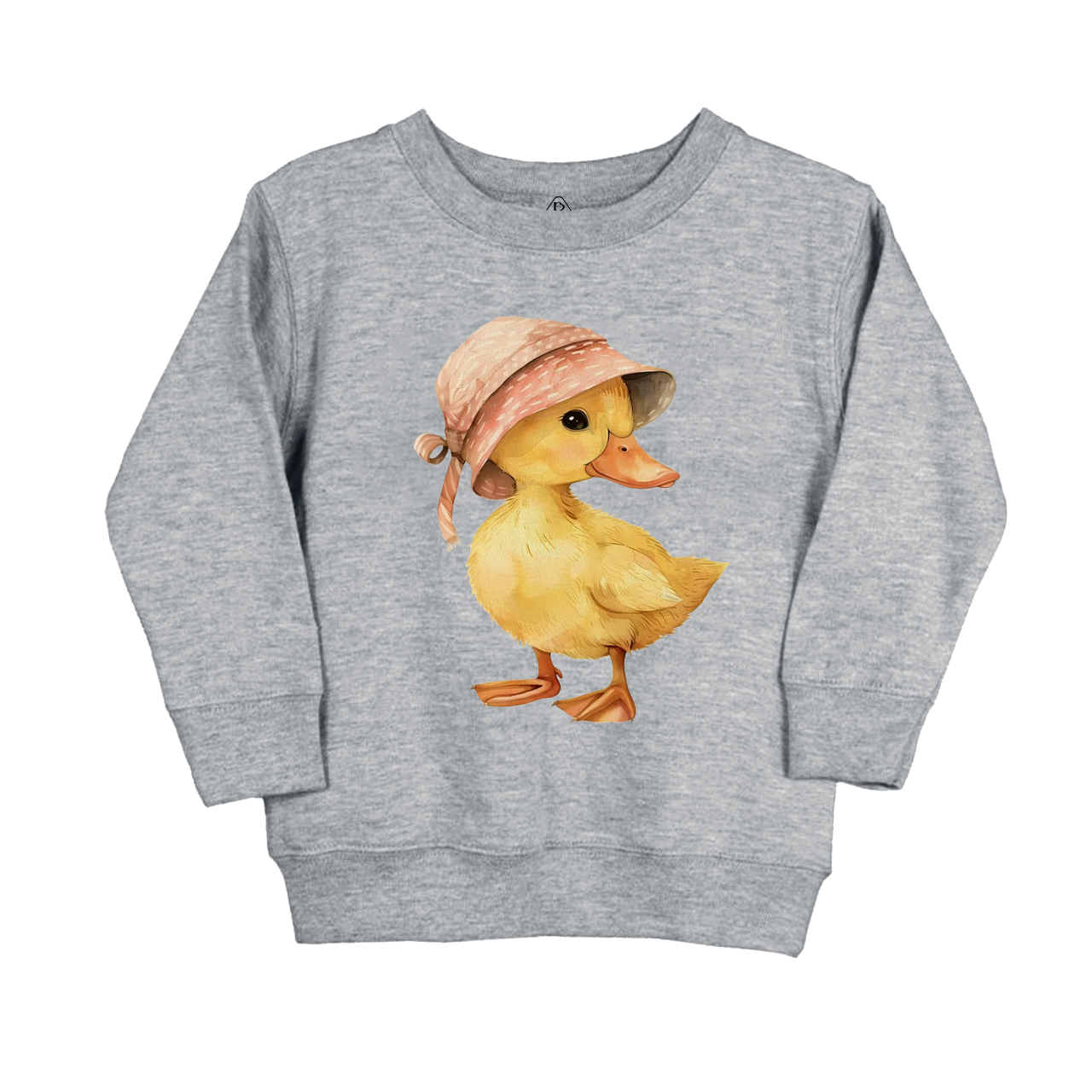 Baby Duck Pink Hat Kid's Sweatshirt