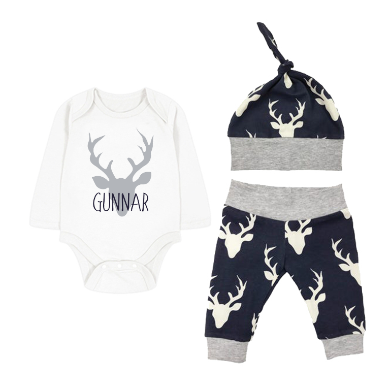 Personalized Elk Name Coming Home Outfit Sets