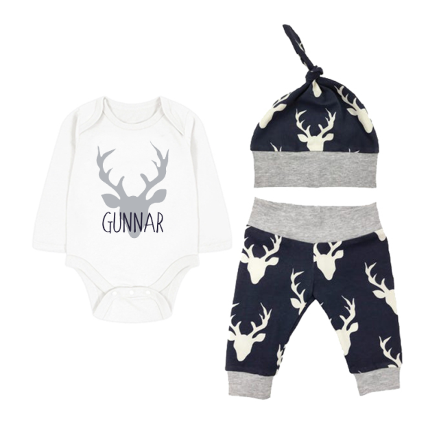 Personalized Elk Name Coming Home Outfit Sets