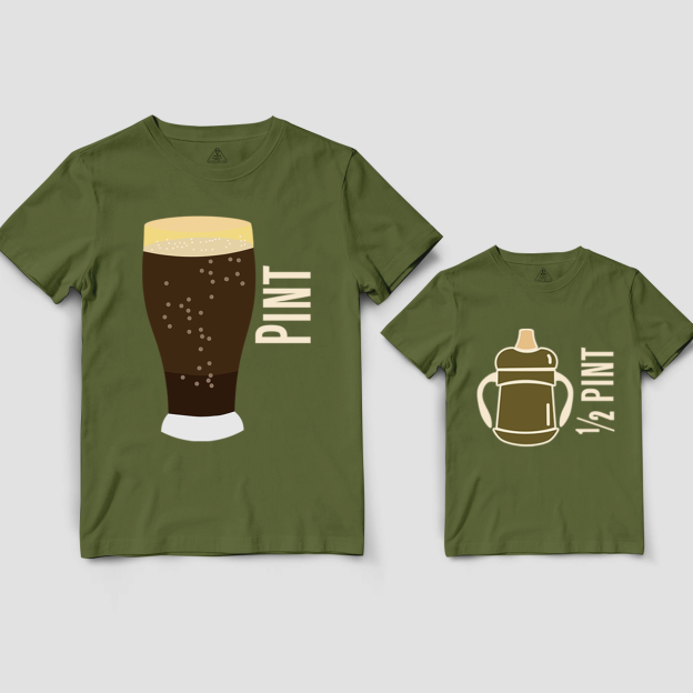 Pint Half Pint Matching Shirt For Daddy And Me