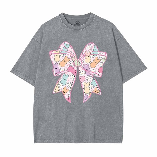 Easter Coquette Bow Mama Washed T-Shirts
