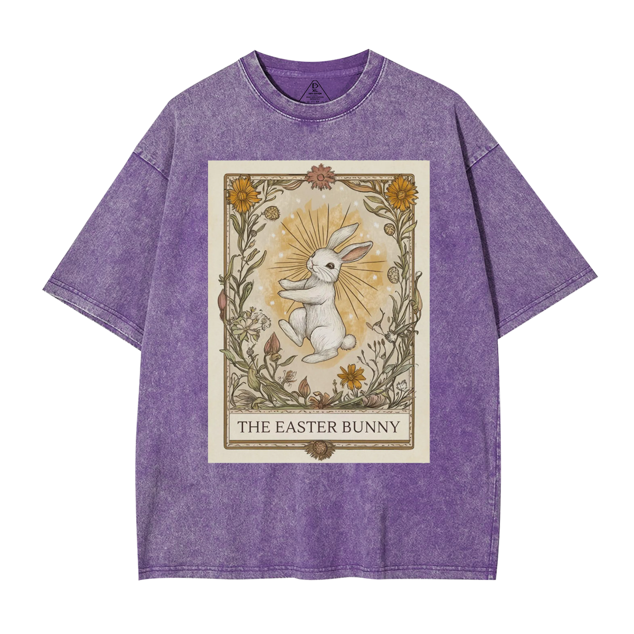 Easter Bunny Tarot Card Lover Mama Washed T-Shirts