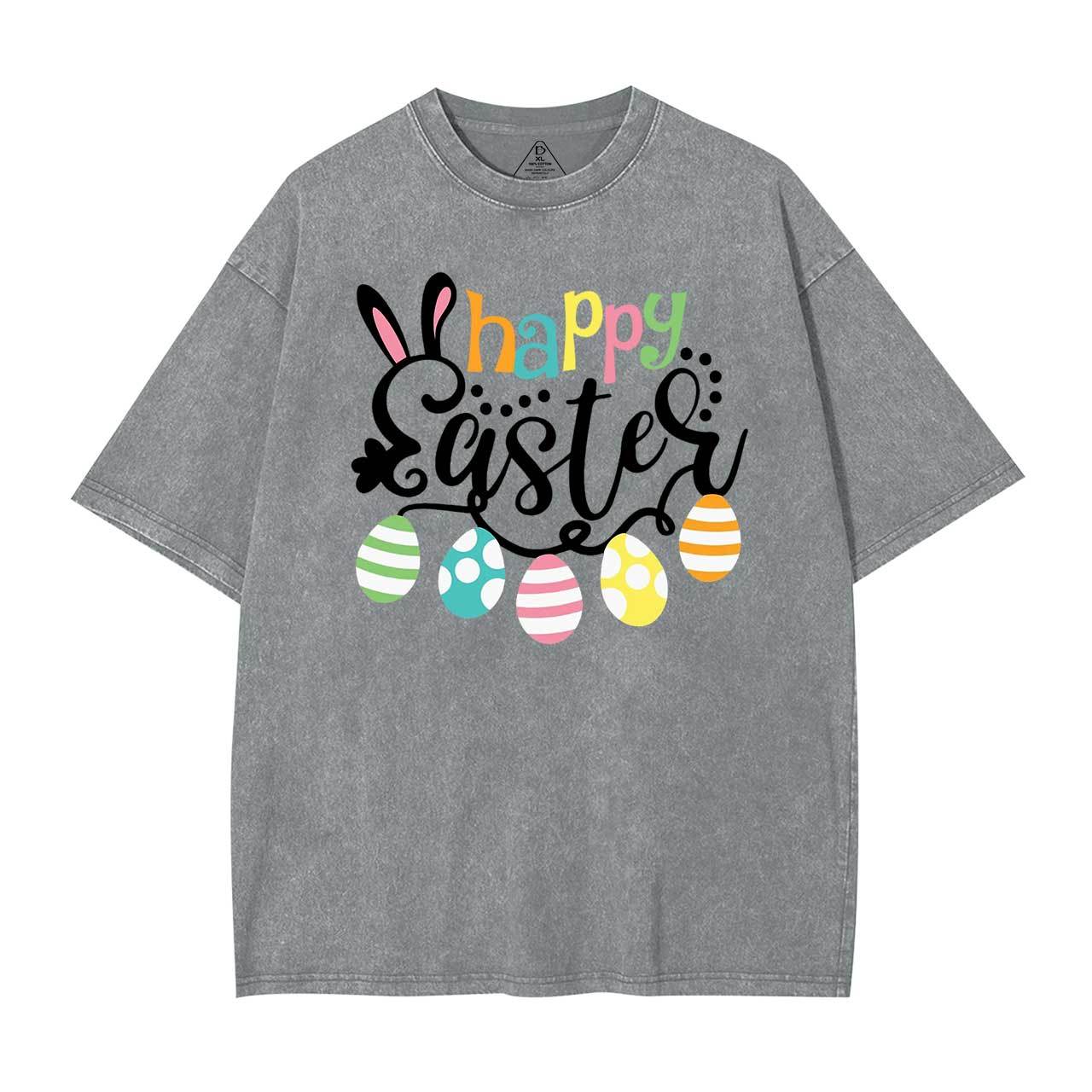 Happy Easter Mama Washed T-Shirts
