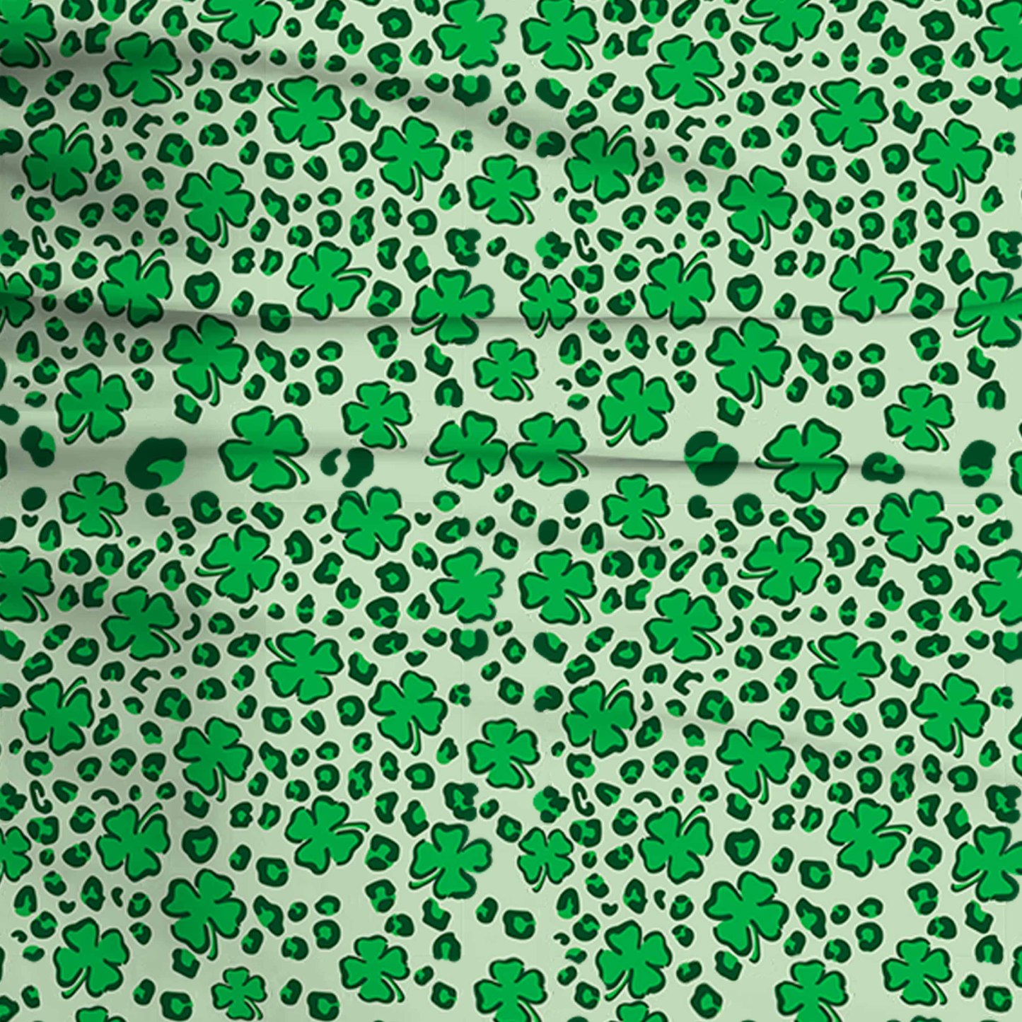 St. Patrick's Day Leopard Shamrock Two-Piece Pajama Set For Kids