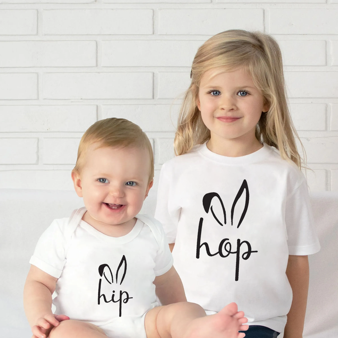 Personalized Easter Hip Hop Matching Tees For Siblings