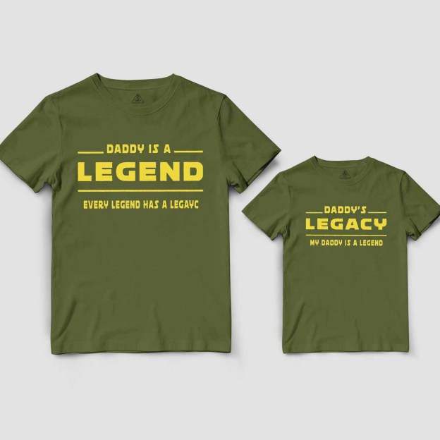 Personalized Daddy Is A Legend Dad&Me Matching Shirts 