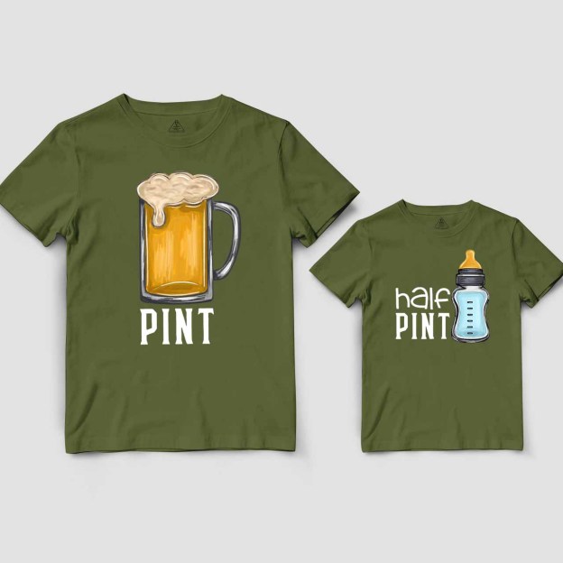 Pint & Half Pint Dad&Me Matching Shirts 