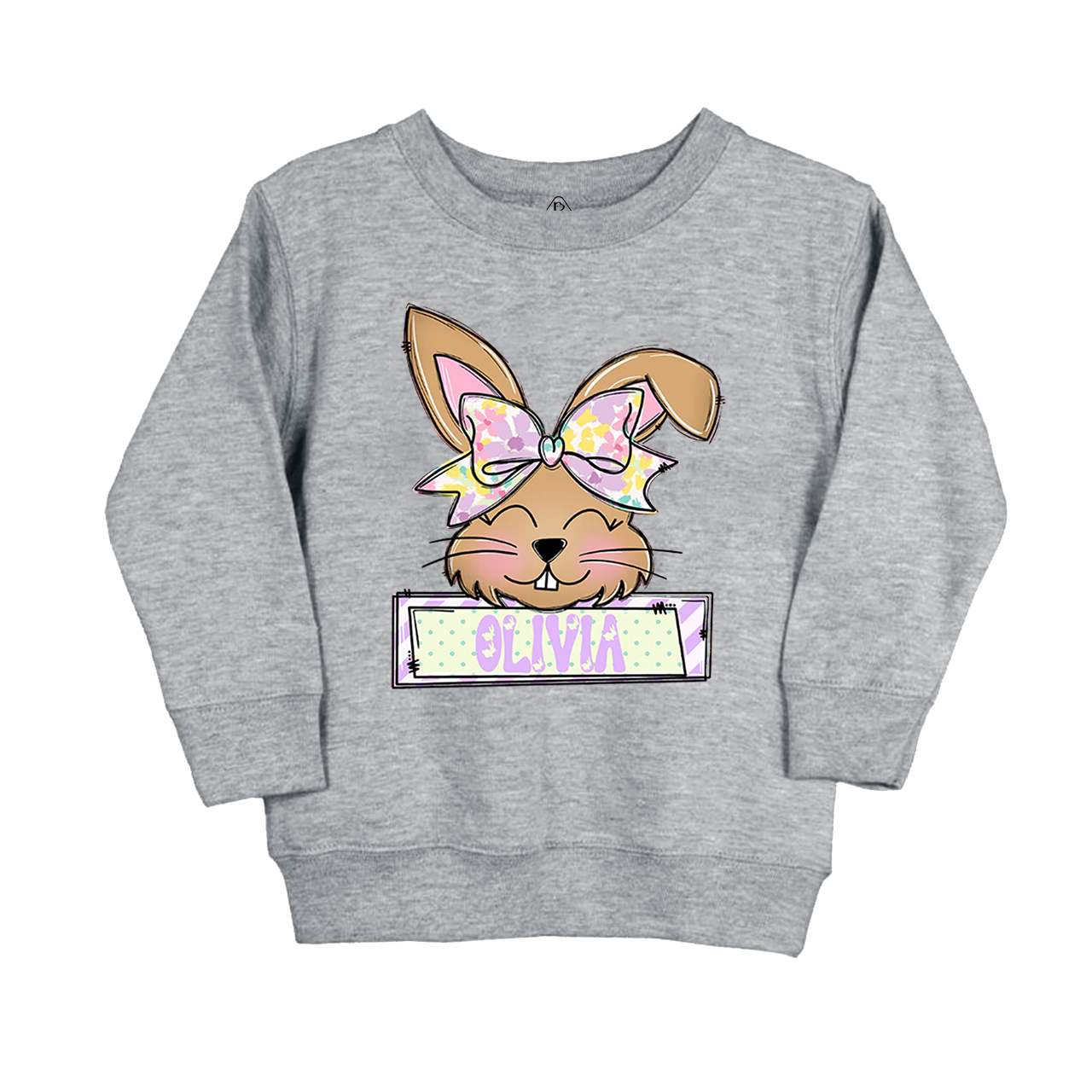 Personalized Bunny Name Kid's Sweatshirt