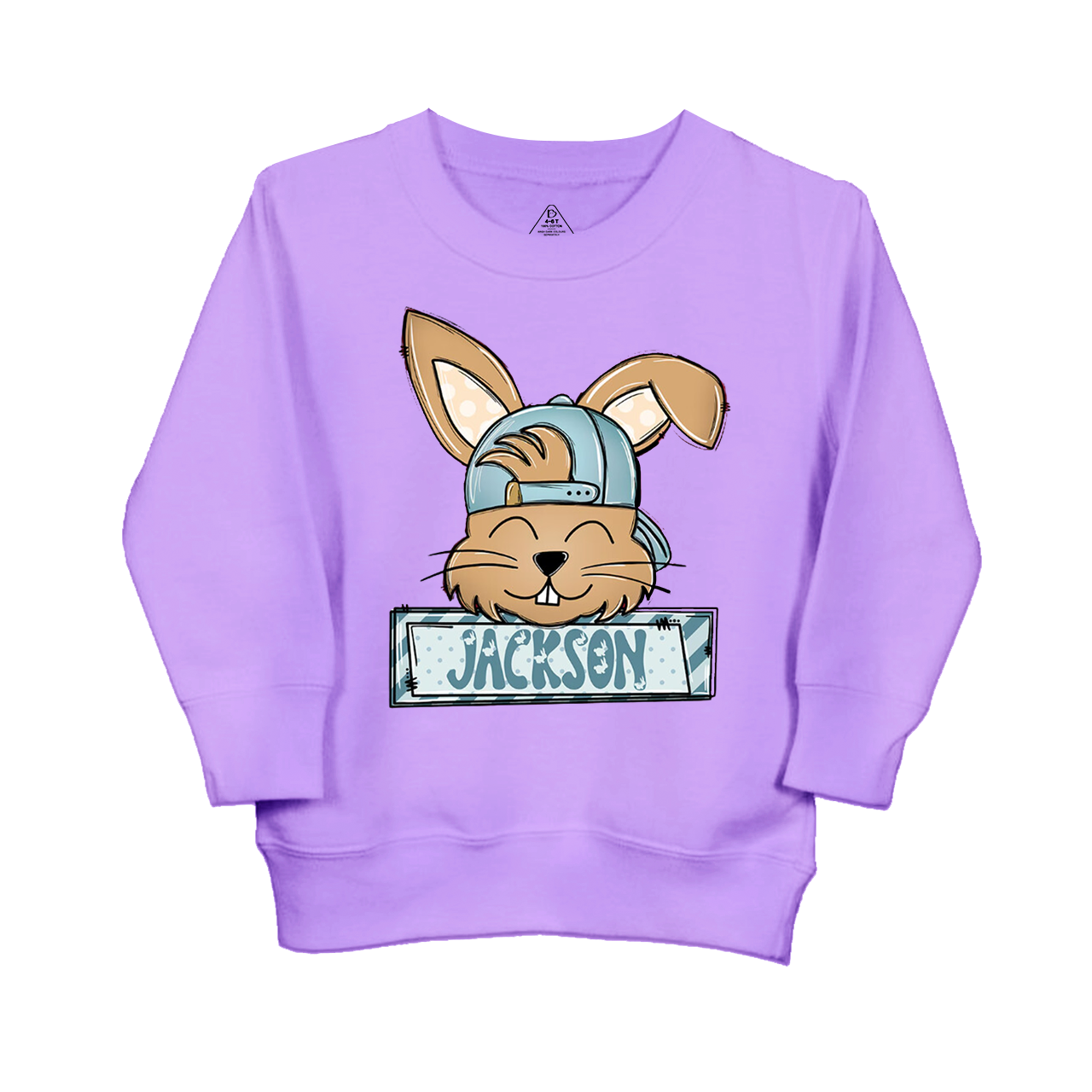 Personalized Bunny Boy’s Name Kid's Sweatshirt