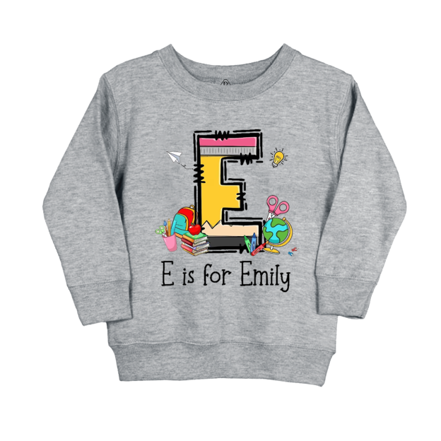 Personalized Name Pencil Kid's Sweatshirt