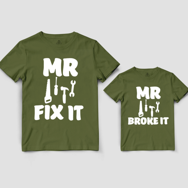 Fix It & Broke It Dad&Me Matching Shirts 