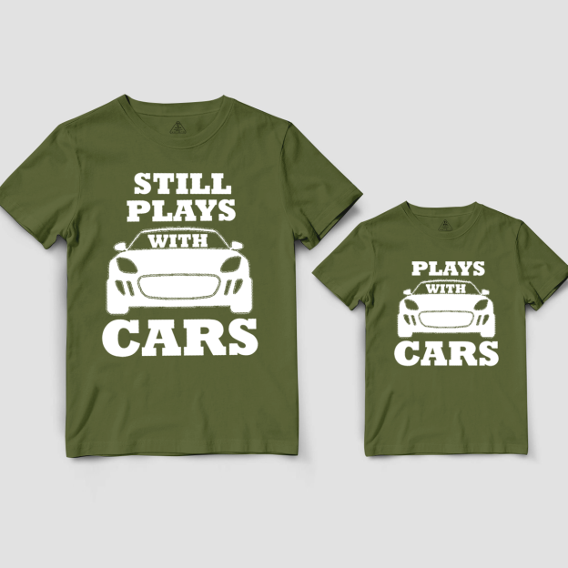 Still Plays With Cars Dad&Me Matching Shirts 