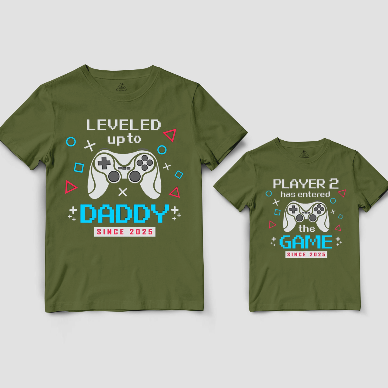 Leveled Up To Daddy Dad&Me Matching Shirts