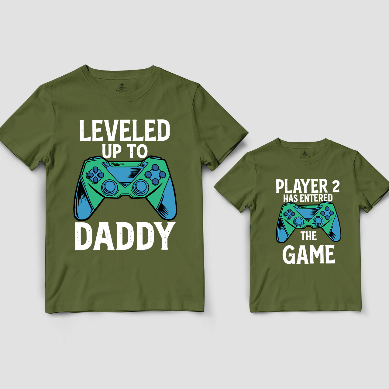 Leveled Up Dad And Son Matching Gift T-Shirts