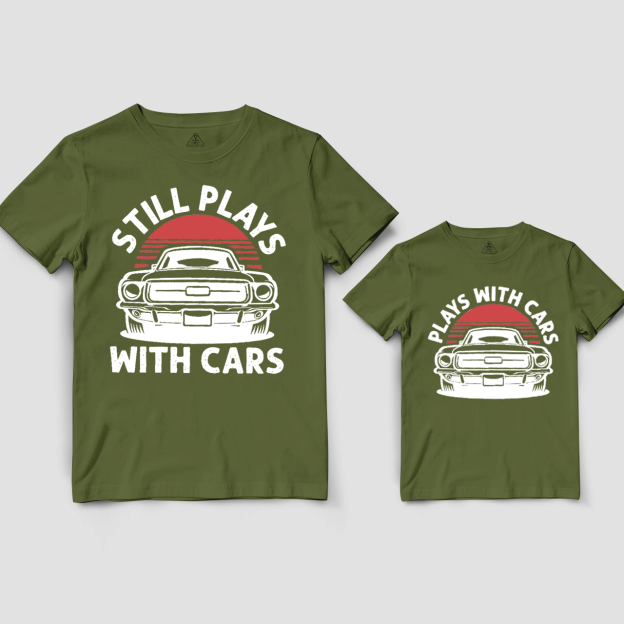Still Plays With Cars Dad&Me Matching Shirts