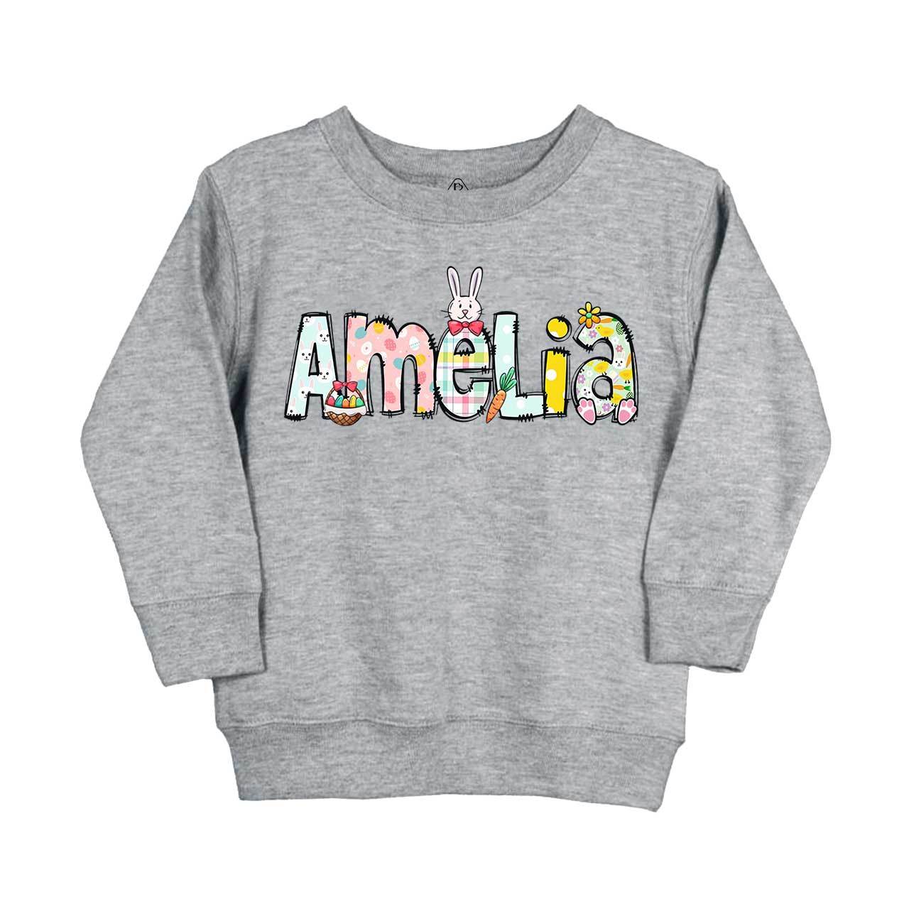 Personalized Easter Alphabet Name Kid's Sweatshirt