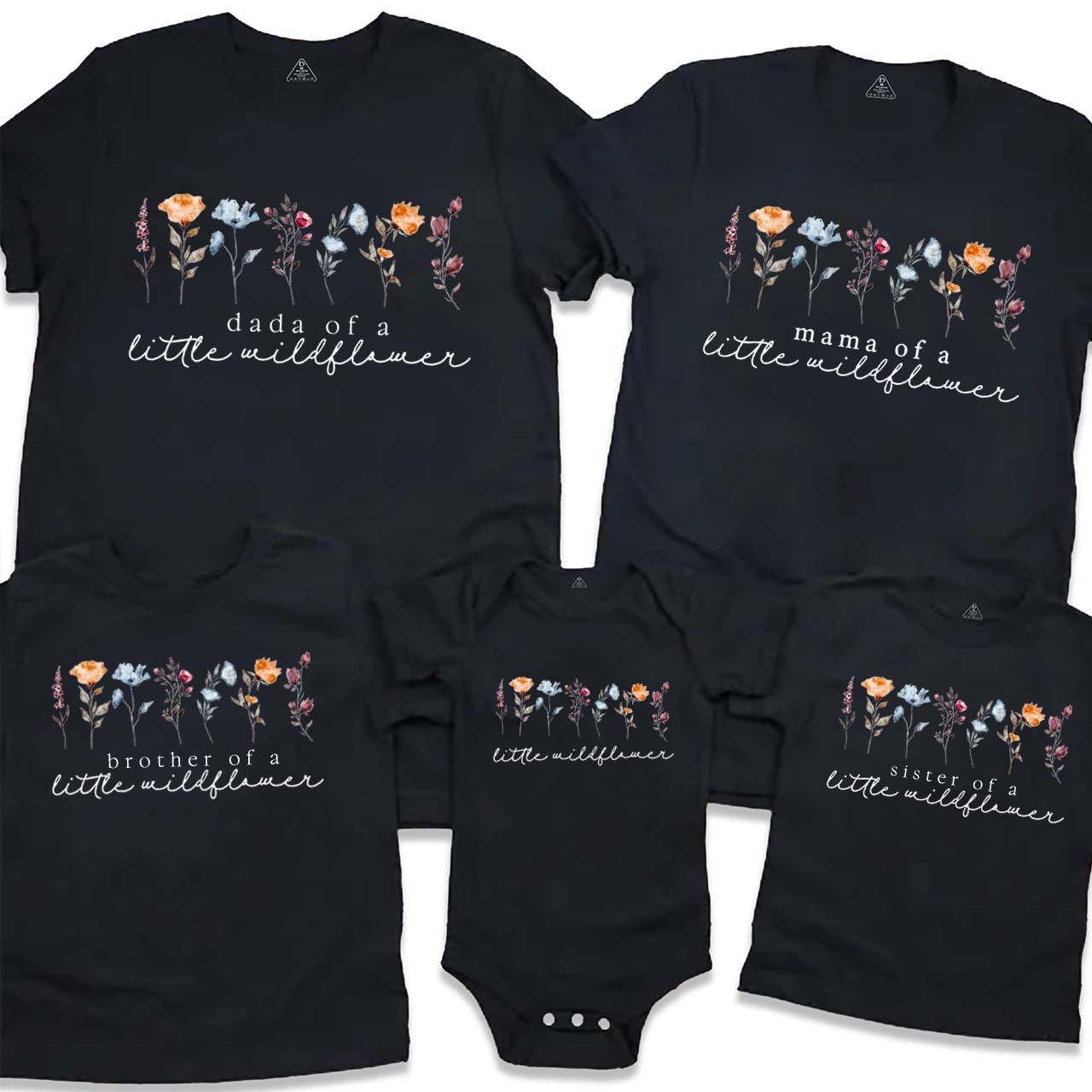 Boho Wildflower Birthday Family Matching Tees Beepumpkin