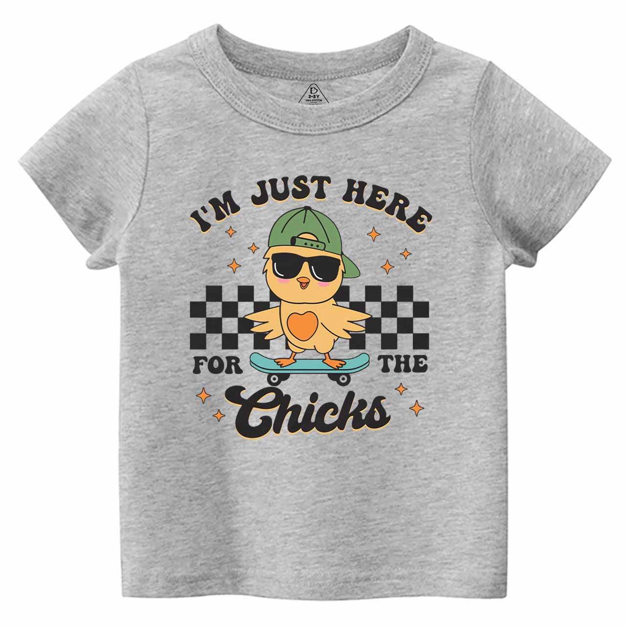 I’m Just Here for the Chicks Toddler&Kid's Tees Beepumpkin