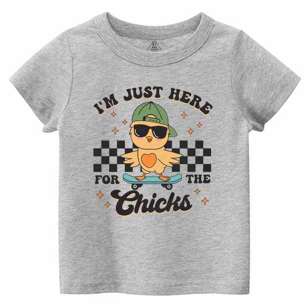 I’m Just Here for the Chicks Toddler&Kid's Tees Beepumpkin