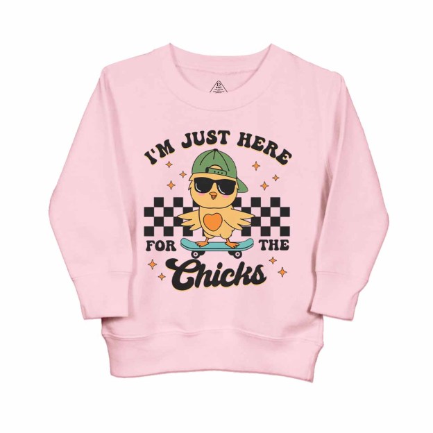 I’m Just Here For The Chicks Kid's Sweatshirt