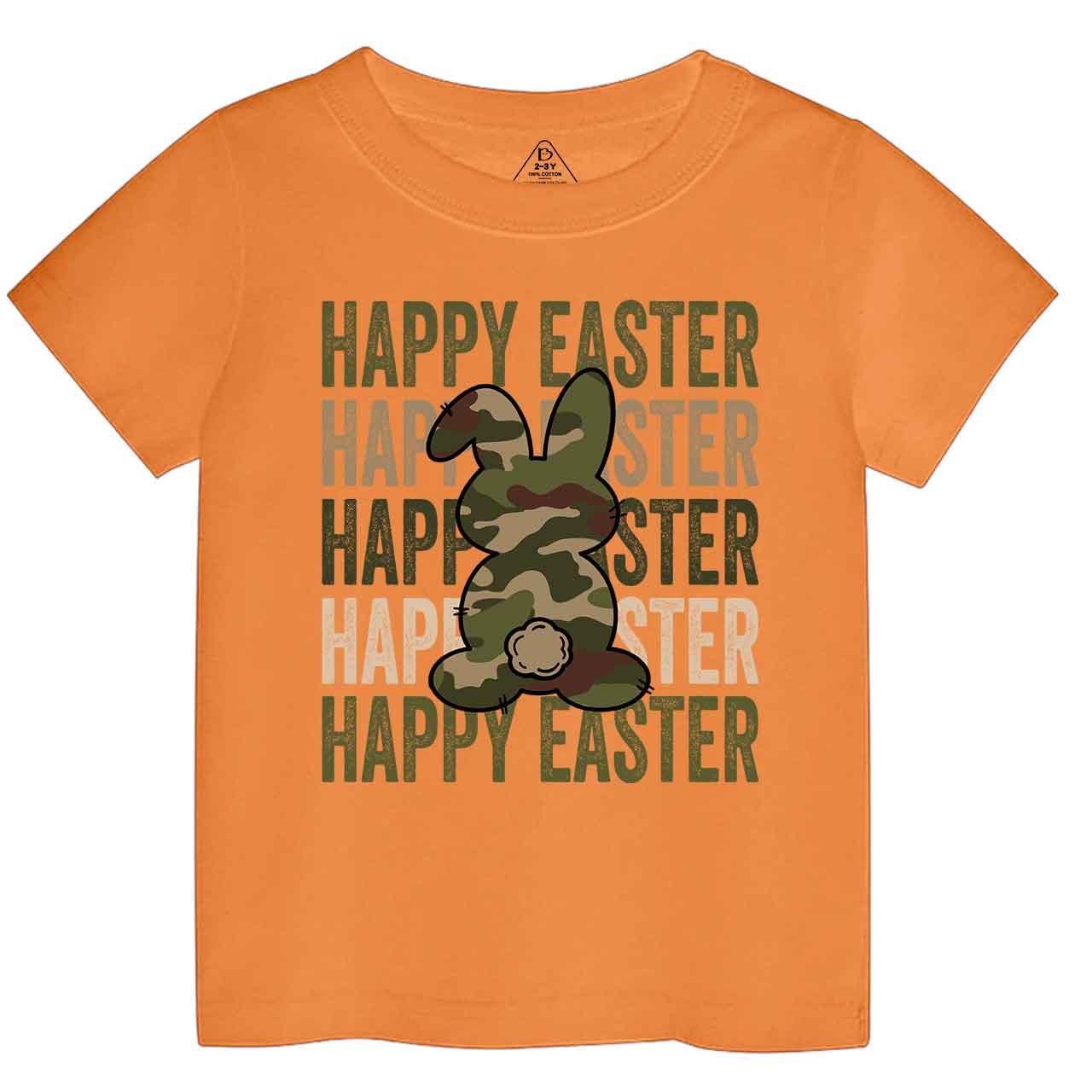 Easter Camouflage Happy Bunny Toddler&Kid's Tees Beepumpkin