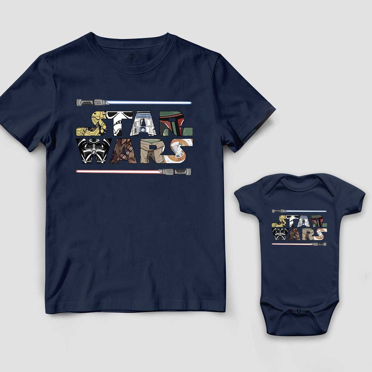 SW Two Sided Dad&Me Matching Shirts