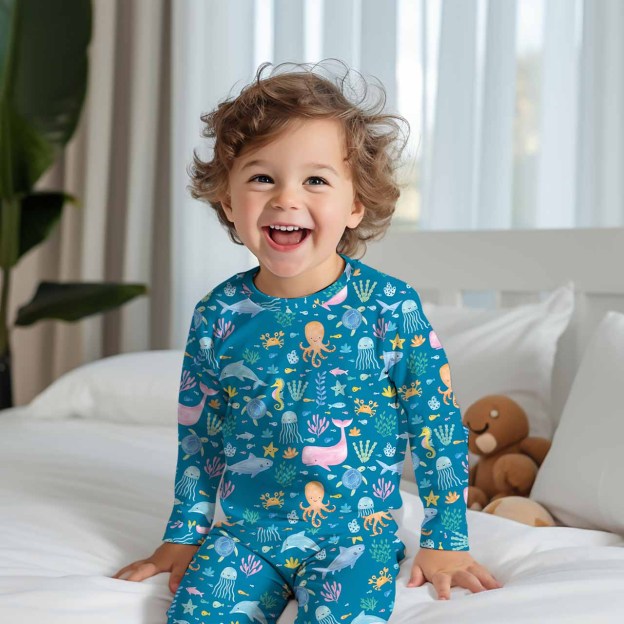 Under The Sea Two-Piece Pajama Set For Kids